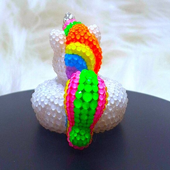 Bedazzled Unicorn Rubber Duck: Bling Jeep Duck Gift - Picture 4 of 8